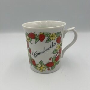 Vintage Norcrest Grandmother Strawberry Mug Japan Rare Coffee Tea Grandma